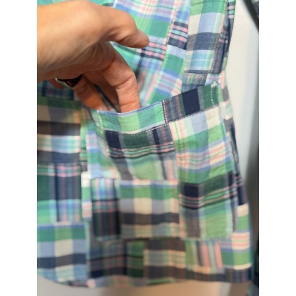 Talbots Madras Plaid Cotton Patchwork Blazer Jacket Womens Size 6 Retro Preppy - Picture 4 of 8